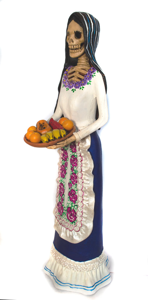 Catrina Purepecha with fruits basket