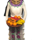 Catrina Purepecha with fruits basket