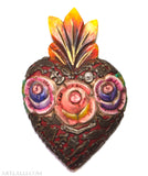 Miracles Heart with flowers and gold leaf