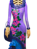 Catrina Medium Purple and Light Purple Dress